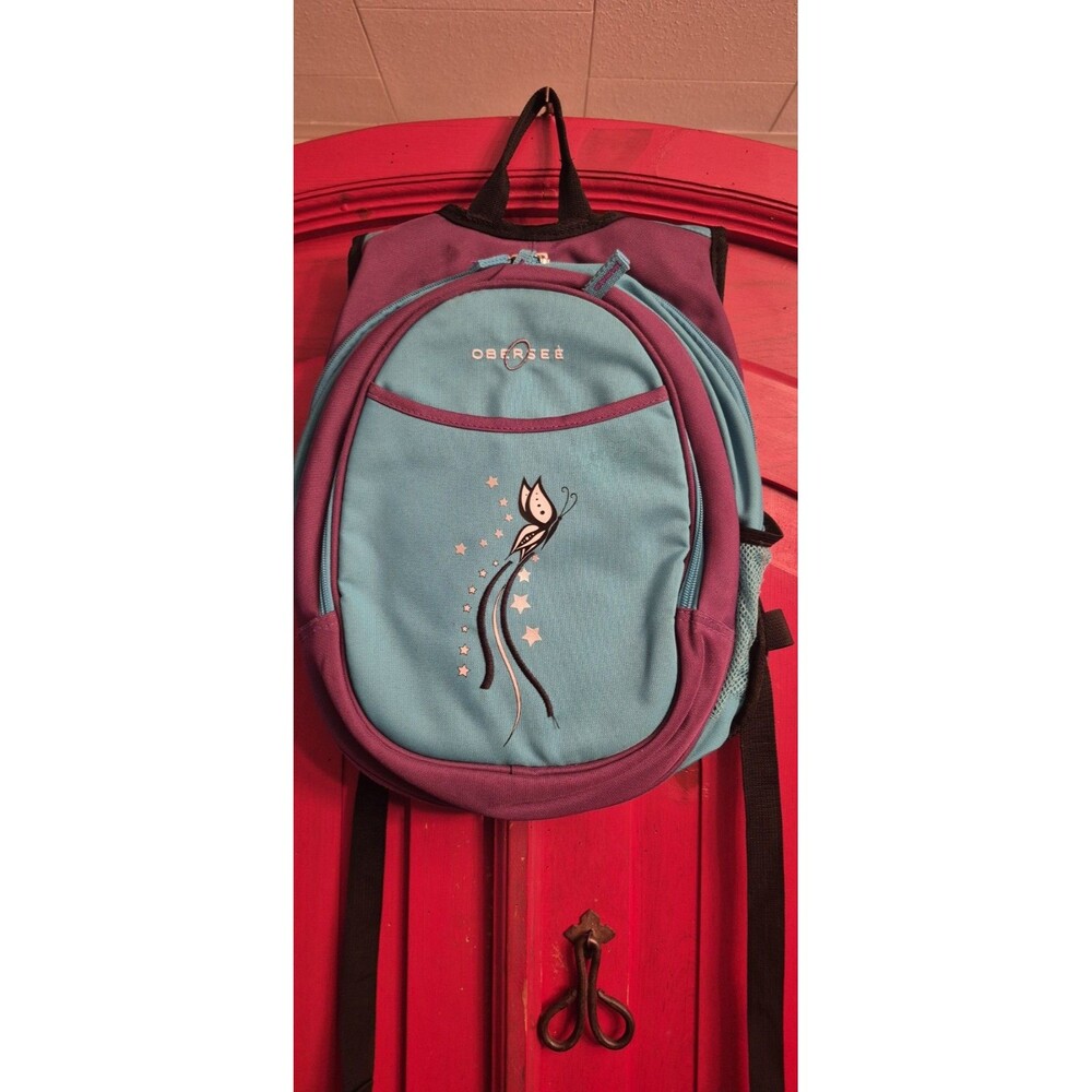 Obersee kids' Preschool Backpack Integrated Cooler Lunchbox And Butterfly EUC